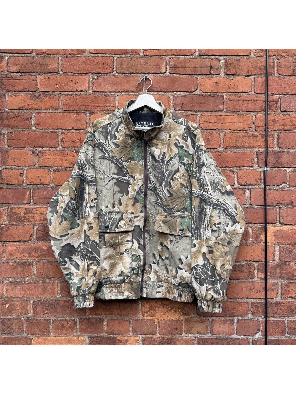 vintage natural habitat camo bomber jacket 90s/00s L